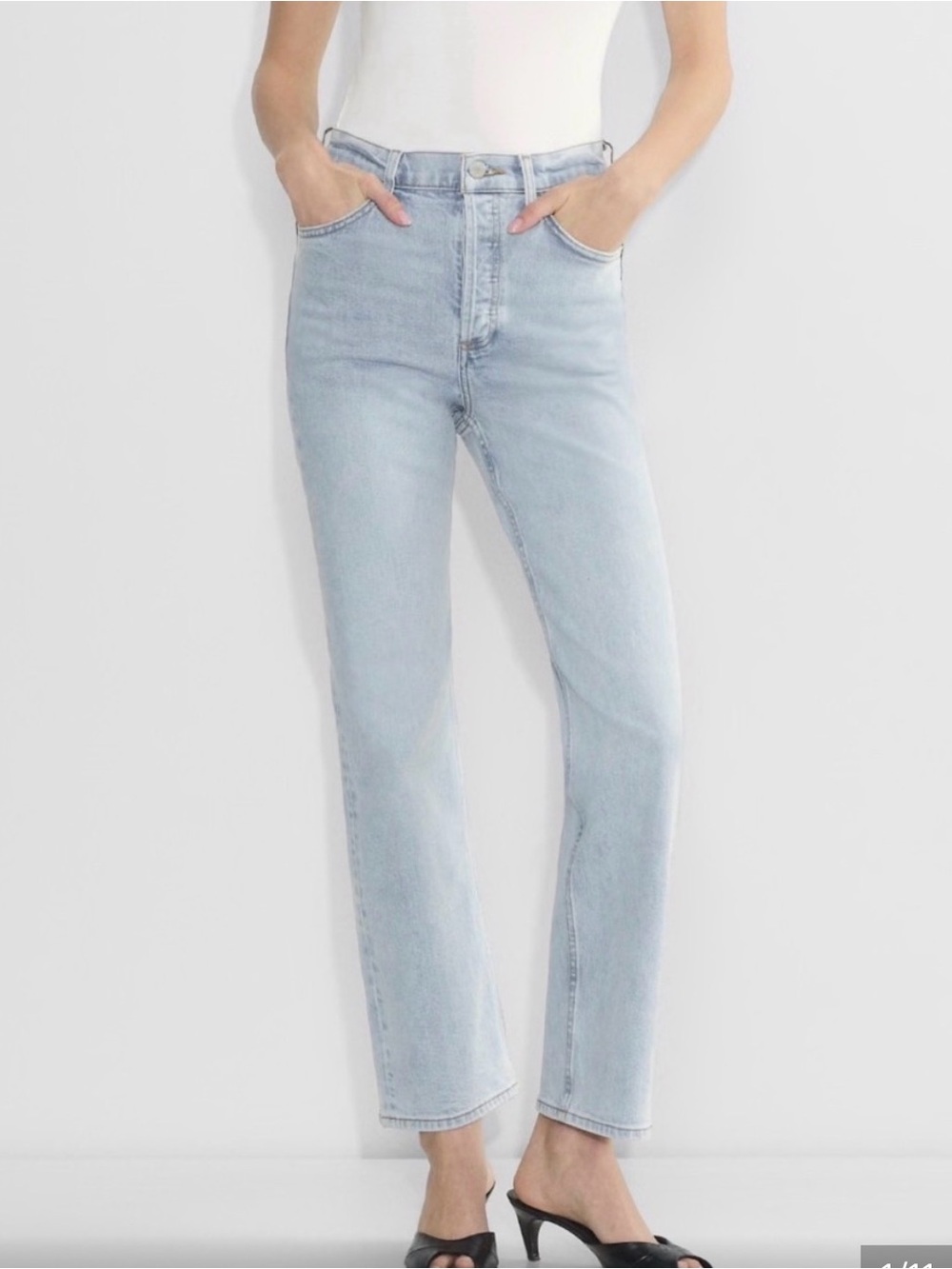 Aritzia Denim Forum Arlo Hi-Rise Straight Jeans - Size: 27